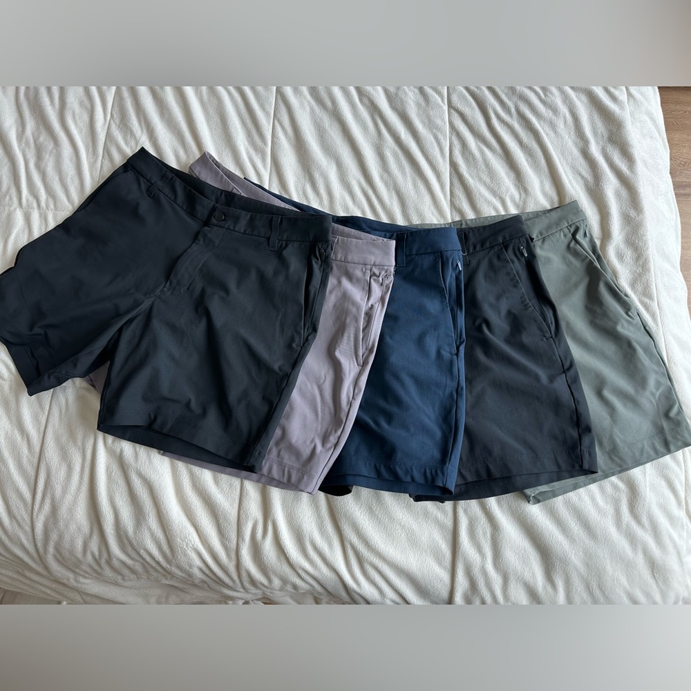 5x 32 Waist Lululemon Commission Classic Fit 7” Warpstreme Shorts